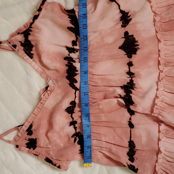 Entro Tie Dye Pink babydoll Tiered Sundress - Picture 7 of 11